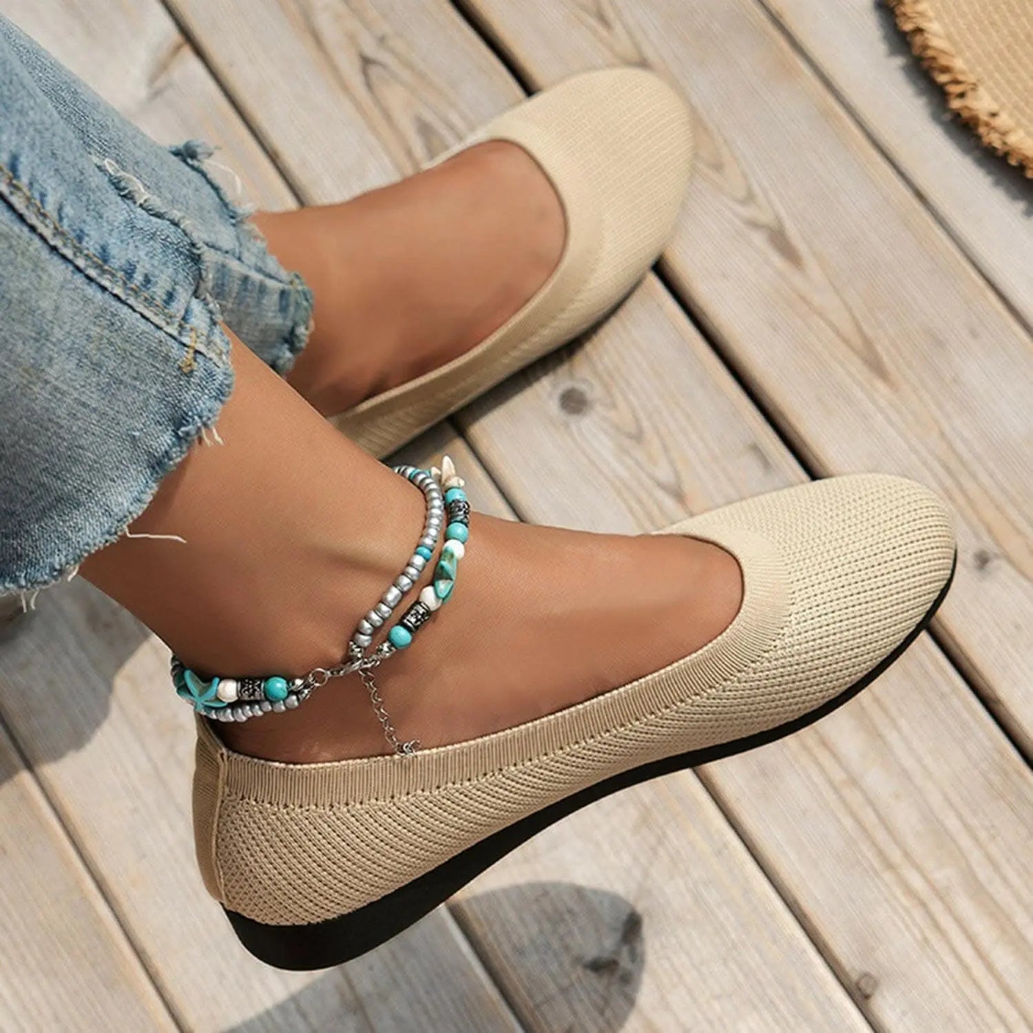 Stylish knitted ballet flats - Love Salve